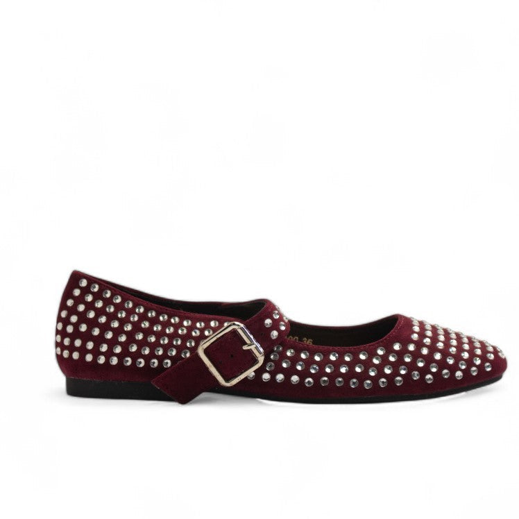 Europeon Union Women Maroon Chamois Ballerina #3201