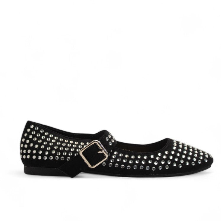 Europeon Union Women Black Chamois Ballerina #3202