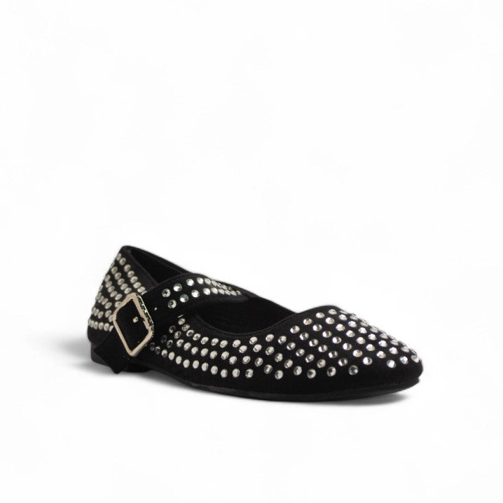 Europeon Union Women Black Chamois Ballerina #3202