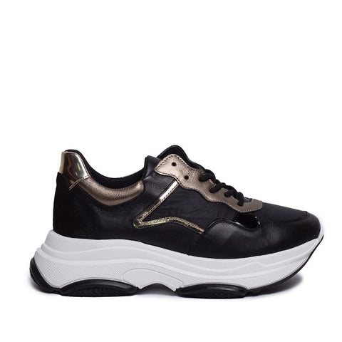 Spanish Women Black Leather Shoes #0321