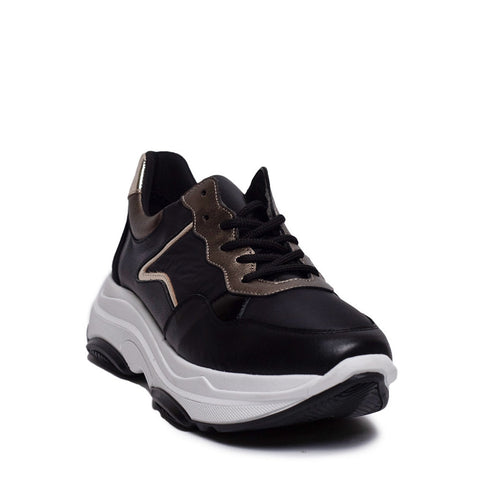 Spanish Women Black Leather Shoes #0321