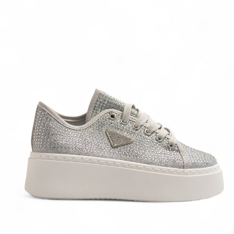 Europeon Union Women Silver Glitter Shoes #3250