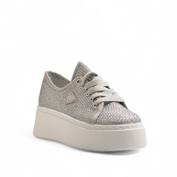 Europeon Union Women Silver Glitter Shoes #3250