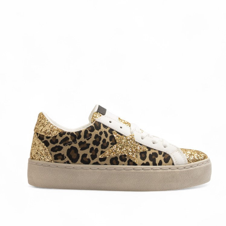 Europeon Union Women Gold Leather Shoes #3253