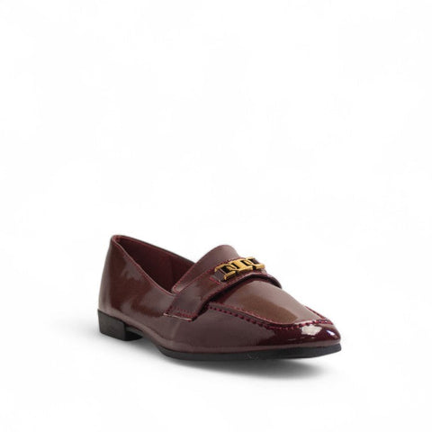 Europeon Union Women Maroon Vernis Leather Shoes #3313