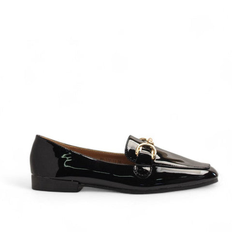 Europeon Union Women Black Vernis Leather Shoes #3317