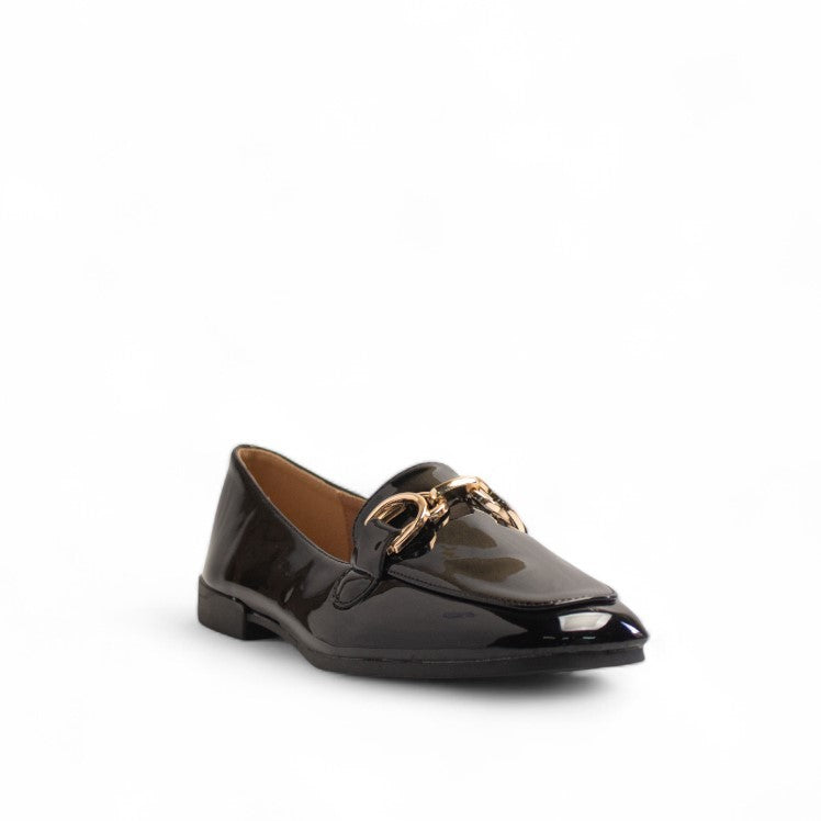 Europeon Union Women Black Vernis Leather Shoes #3317