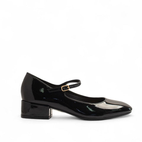 Europeon Union Women Black Vernis Leather Shoes #3326
