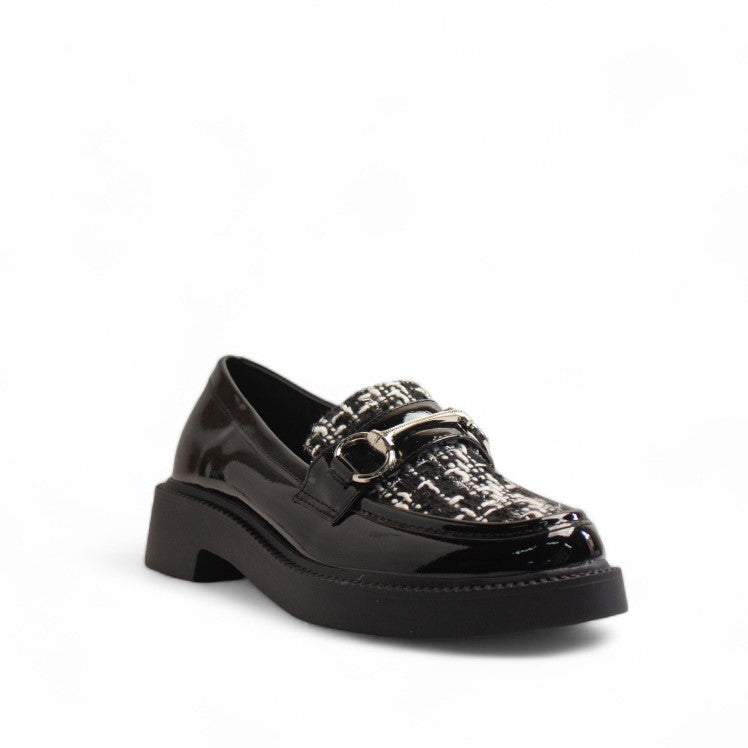 Europeon Union Women Black Vernis Leather Shoes #3327