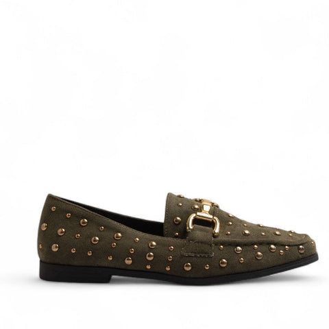 Europeon Union Women Kaki Chamois Shoes #3351