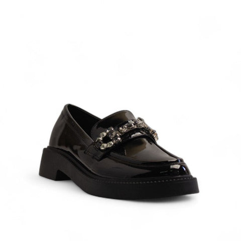 Europeon Union Women Black Vernis Leather Shoes #3364