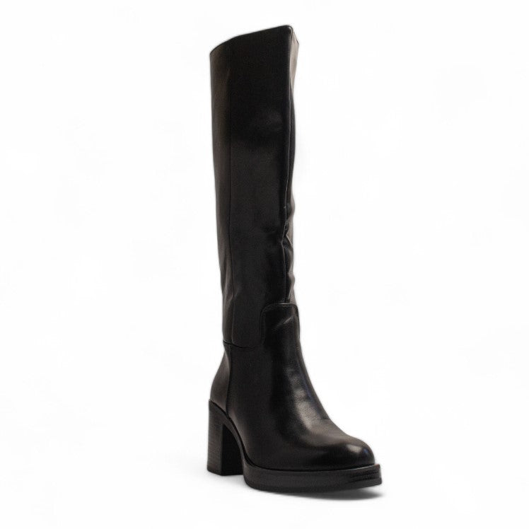 Europeon Union Women Black Leather Boot #3390