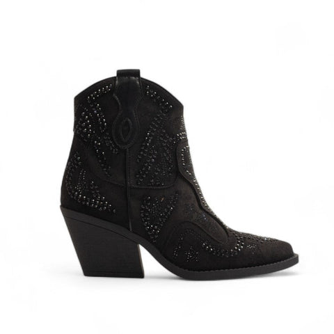 Europeon Union Women Black Chamois Half Boot #3401