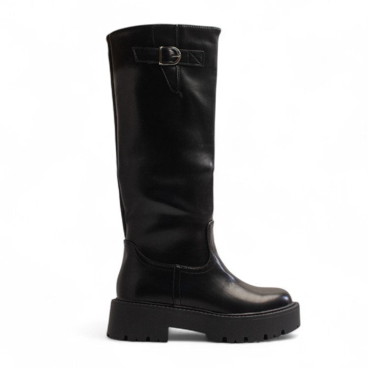 Europeon Union Women Black Leather Boot #3438