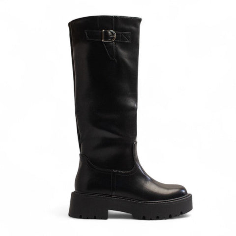 Europeon Union Women Black Leather Boot #3438