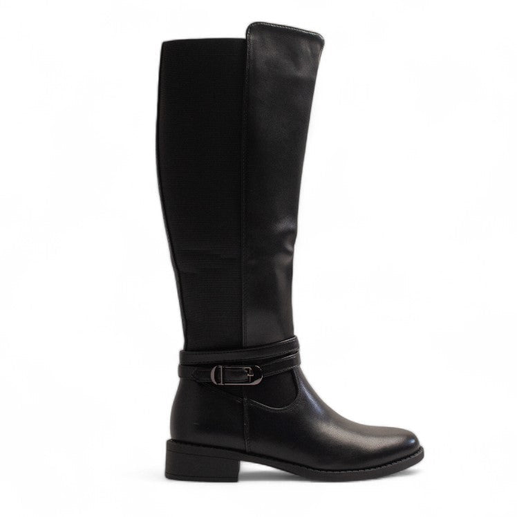 Europeon Union Women Black Leather Boot #3443