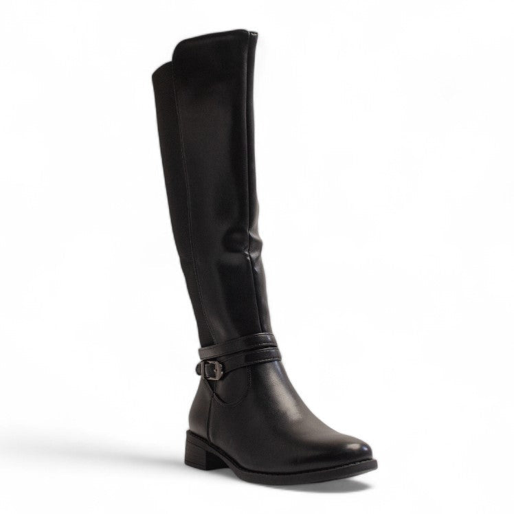 Europeon Union Women Black Leather Boot #3443