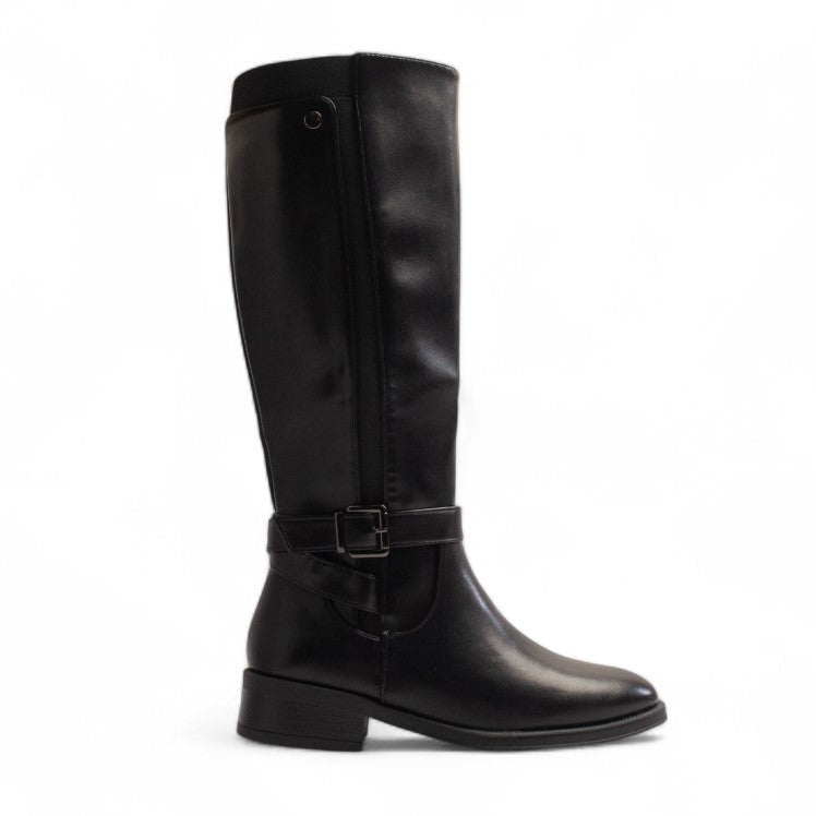 Europeon Union Women Black Leather Boot #3463