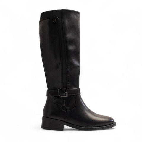 Europeon Union Women Black Leather Boot #3463