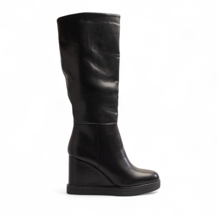 Europeon Union Women Black Leather Boot #3466