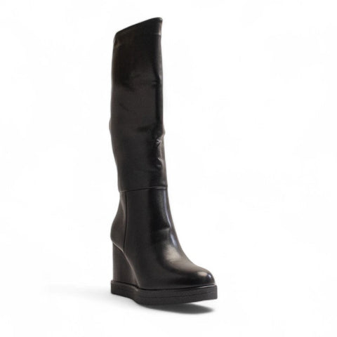 Europeon Union Women Black Leather Boot #3466