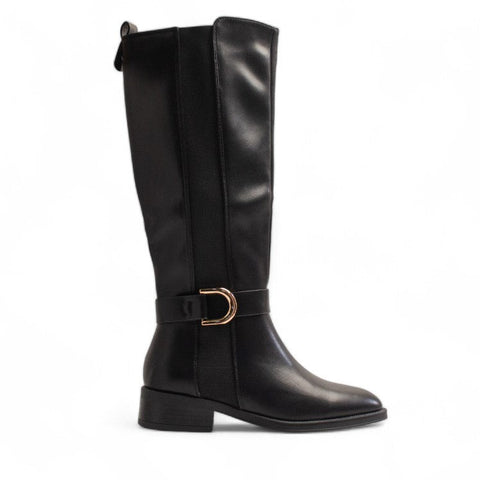 Europeon Union Women Black Leather Boot #3470