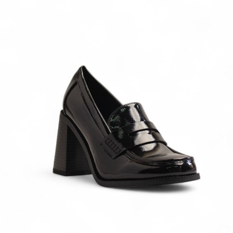 Europeon Union Women Black Vernis Leather Shoes #3475