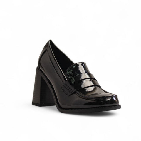 Europeon Union Women Black Vernis Leather Shoes #3475