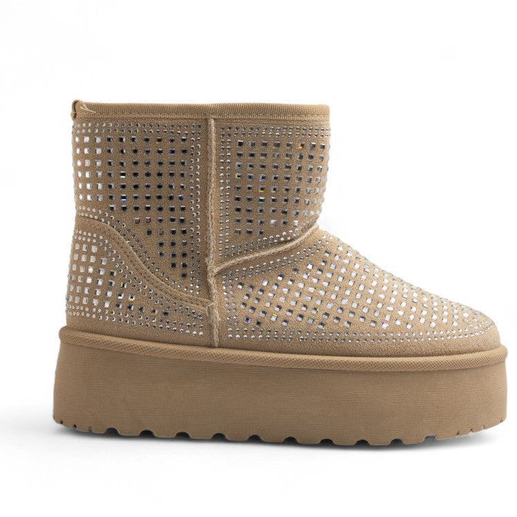 Europeon Union Women Beige Chamois Half Boot #3489