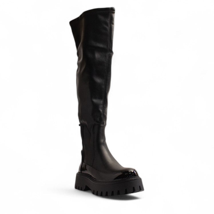 Europeon Union Women Black Leather Boot #3495