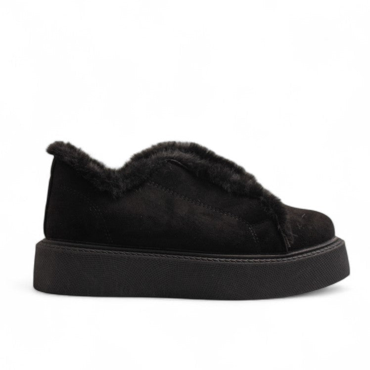 Europeon Union Women Black Chamois Shoes #3503