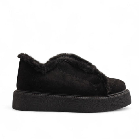 Europeon Union Women Black Chamois Shoes #3503