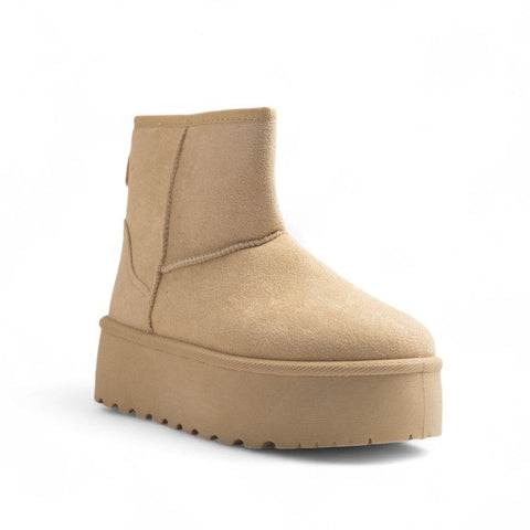 Europeon Union Women Beige Chamois Half Boot #3511
