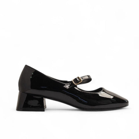Europeon Union Women Black Vernis Leather Shoes #3526