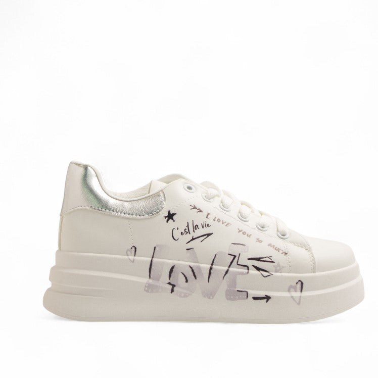 Europeon Union Women white Leather Shoes #3549