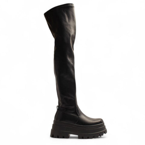 Europeon Union Women Black Leather Boot #3552