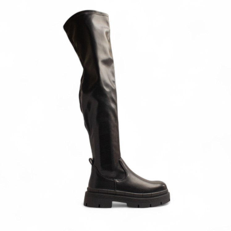 Europeon Union Women Black Leather Boot #3553