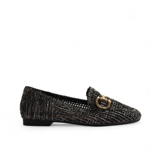 Europeon Union Women Black Wicker Shoes #3570