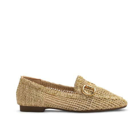 Europeon Union Women Gold Wicker Shoes #3571