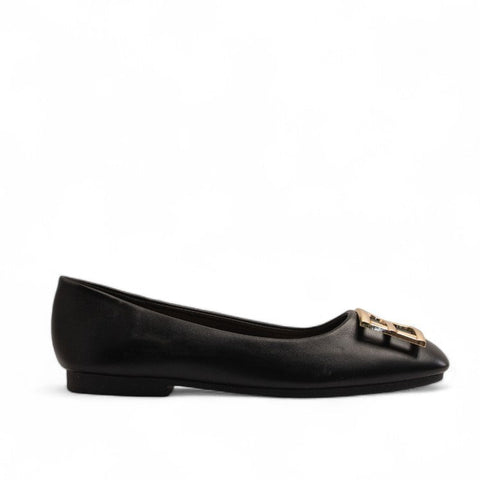 Europeon Union Women Black Leather Shoes #3576