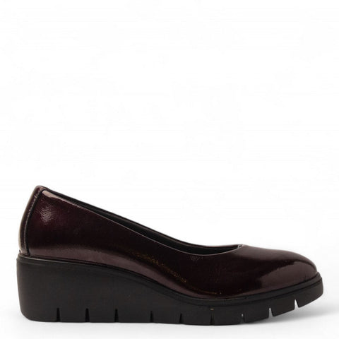 Italian Women Maroon Vernis Leather Shoes #3613