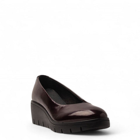 Italian Women Maroon Vernis Leather Shoes #3613