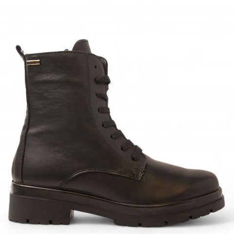 Italian Women Black Leather Half Boot #3623