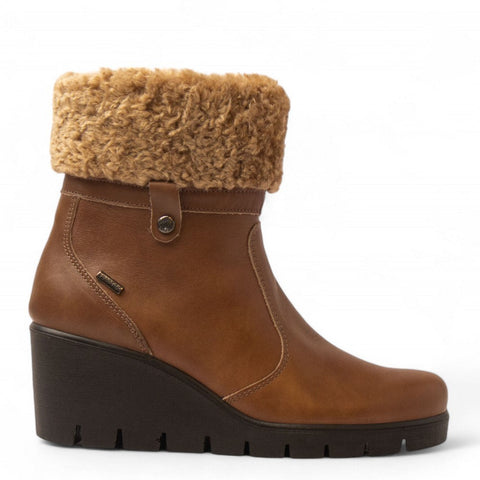 Italian Women Brown Leather Half Boot #3630