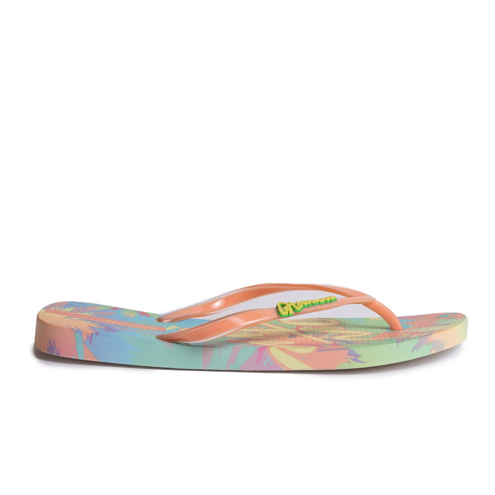 Women Orange Plastic Slipper #0401
