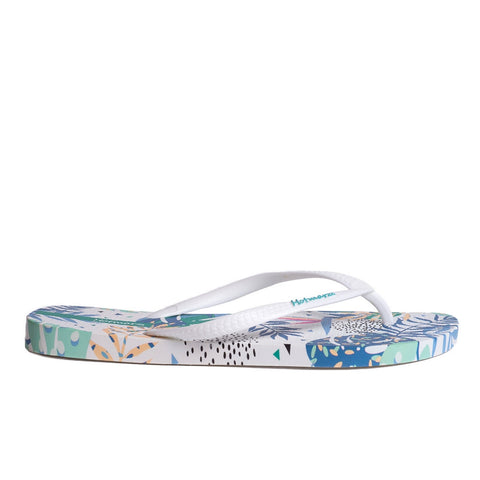 Women White Plastic Slipper #0412