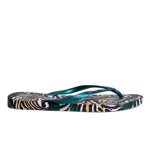 Women Green Plastic Slipper #0414