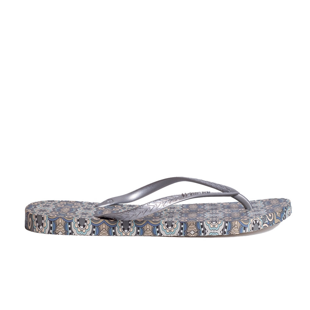 Women Silver Plastic Slipper #0419