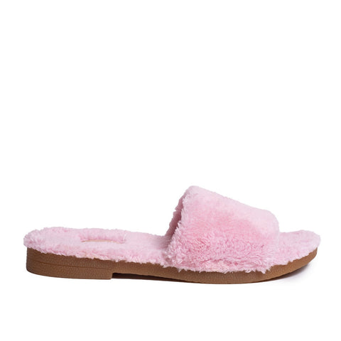 Women Pink Fur Slipper #0529