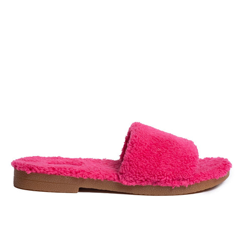 Women Fuchia Fur Slipper #0533